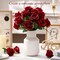 Real Touch Silk Realistic Plastic Bouquet Roses Bulk for Home Decor Bridal Wedding Party Table